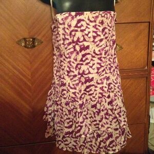 Purple and Cream Women's Dress